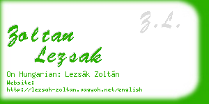 zoltan lezsak business card